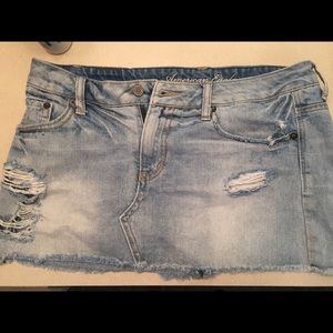 american eagle mini denim skirt